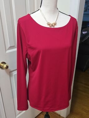 WORTHINGTON BRAND WOMEN'S PLUS SIZE "LUXURY RED" PULLOVER TOP SIZE XXL